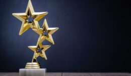 Gold winners award with three stars