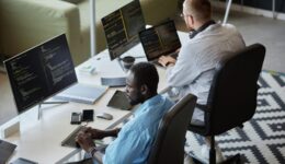 Collaborating Software Developers Working on Project