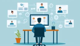 human resources operations lead managing HR systems on desktop