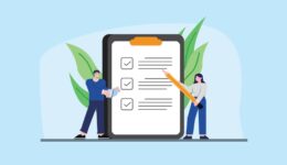 concept illustration teamwork report office flat design