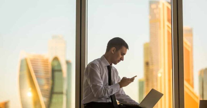 Successful businessperson in his office Successful businessperson in his office