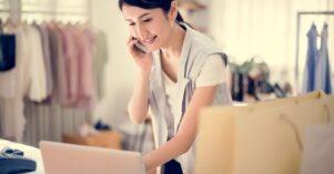 Woman working on a project