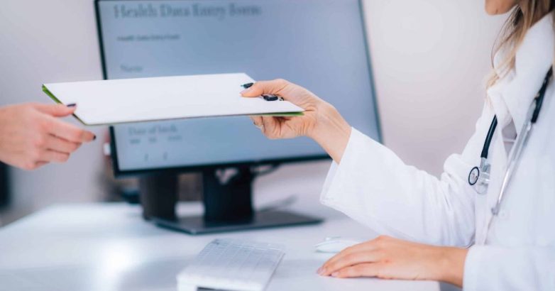 Signing Healthcare Medical Data Form