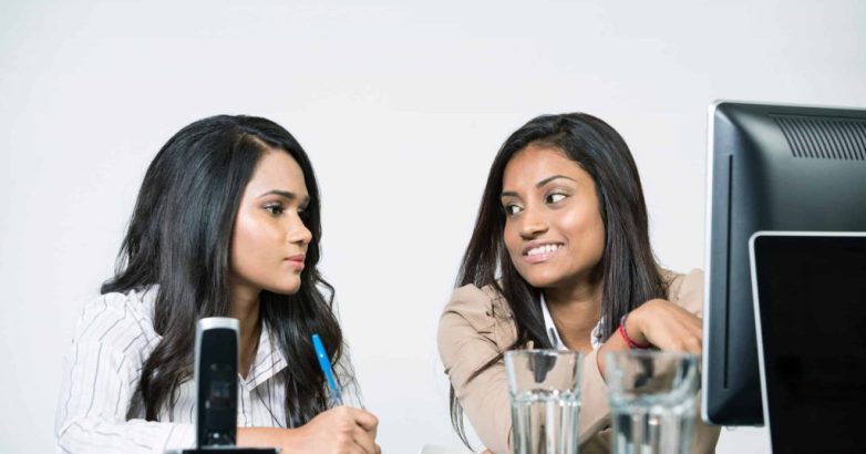 Indian business woman working.