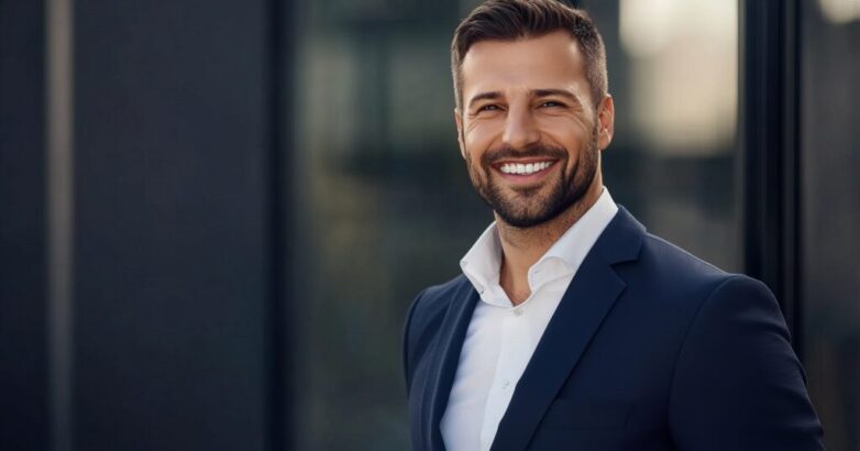 Confident Businessman Smiling Confident Businessman Smiling