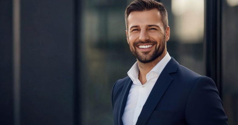 Confident Businessman Smiling