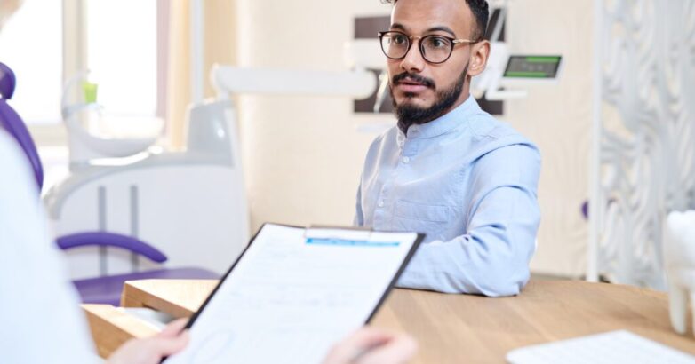 Having Consultation at Dental Room Having Consultation at Dental Room