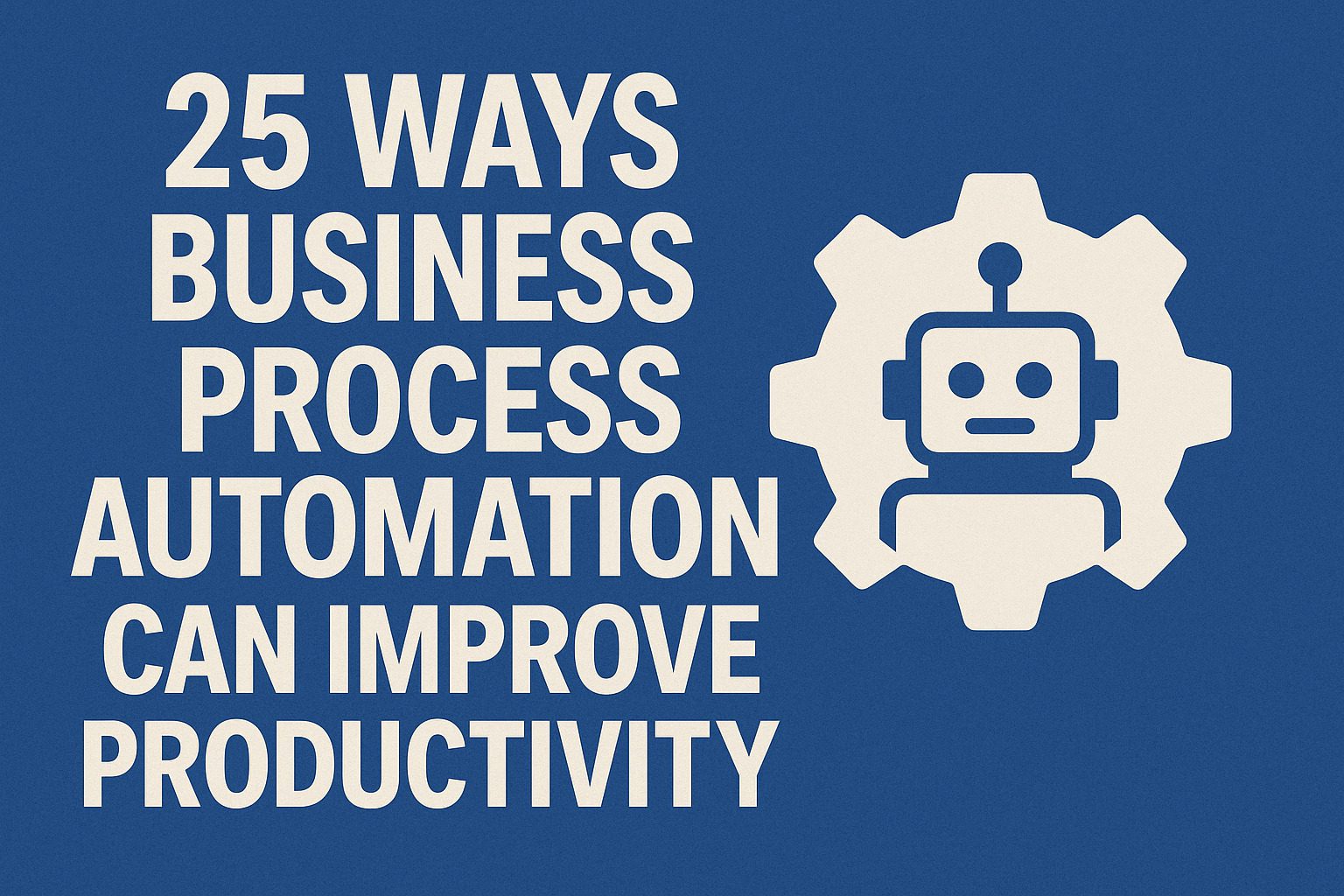 25 Ways Business Process Automation Can Improve Productivity