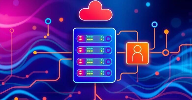 Flat icon depicting server data mining process, abstract visual representation, information, element Flat icon depicting server data mining process, abstract visual representation, information, element