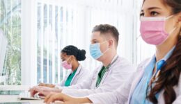 Doctors entering patients data