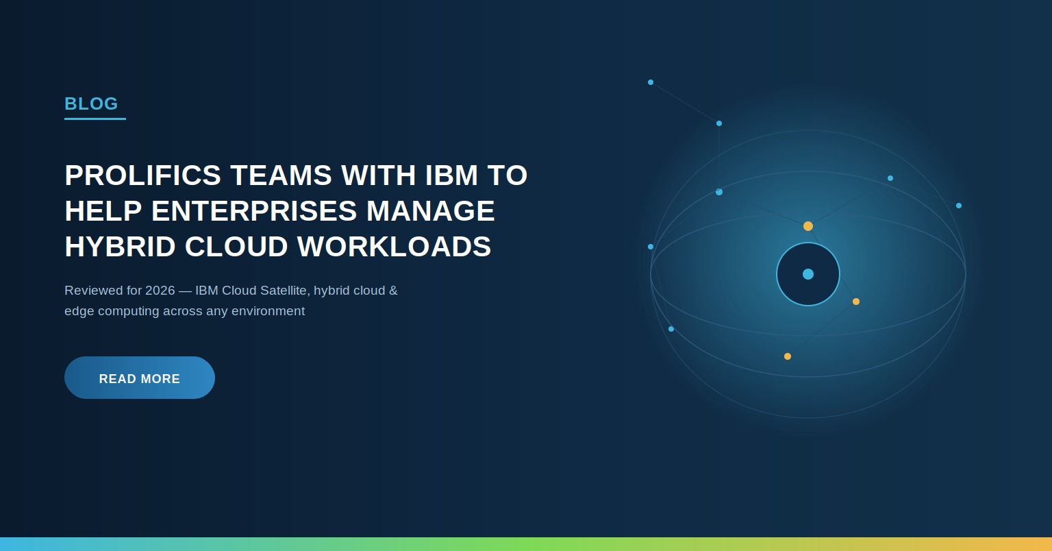 Prolifics Teams with IBM to Help Enterprises Manage Hybrid Cloud Workloads