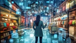 Person doing online shopping on the internet. Generative AI