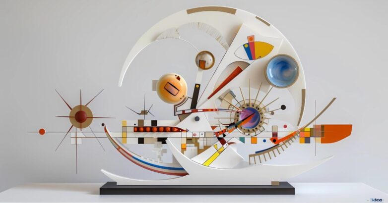 3d rendering of an abstract model of a boat in the form of a globe, Generative AI illustrations.