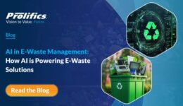 AI in E-Waste Management using robotic systems to sort electronic waste in a smart, sustainable recycling facility