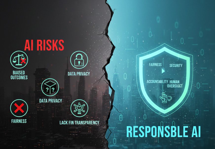 AI agents in fintech highlighting risks, governance, privacy and responsible AI principles