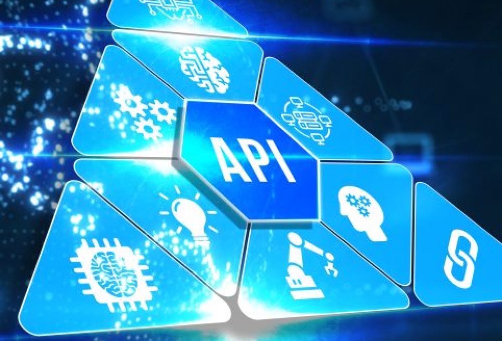 API - Application Programming Interface. Software development tool. Business, modern technology, internet and networking concept. 3d illustration