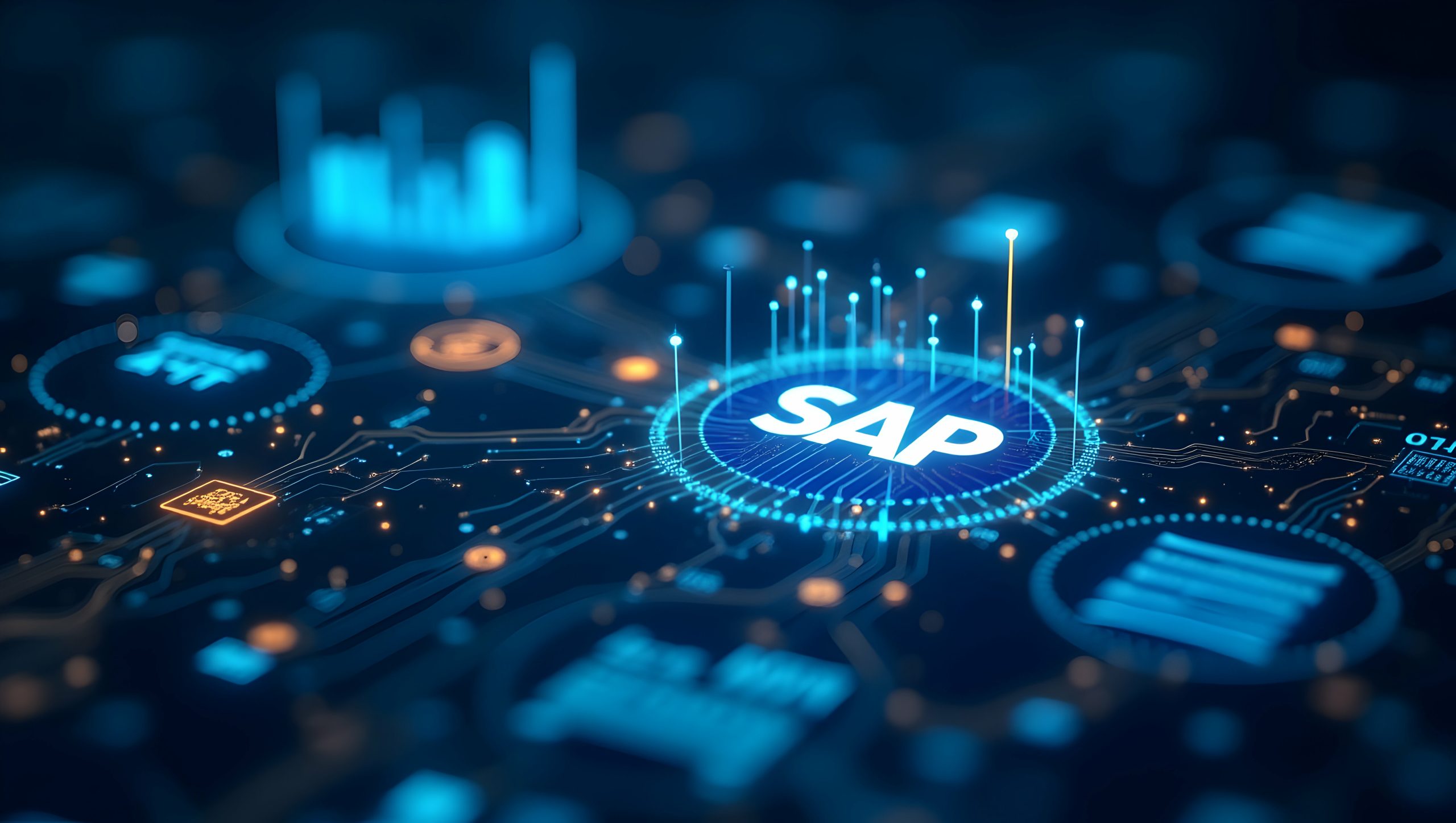 SAP S/4HANA on-premise implementation team collaborating at a modern office