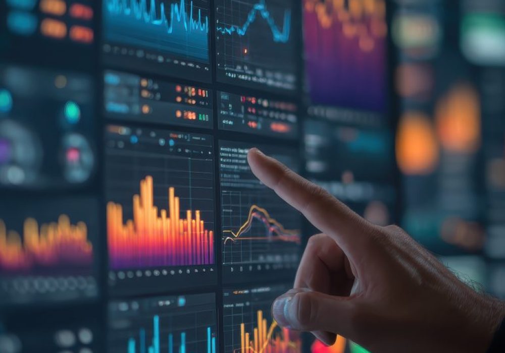 data science and business intelligence business data analytics analyst using big data dashboard for performance evaluation kpi metrics strategic decision making with ai and technology