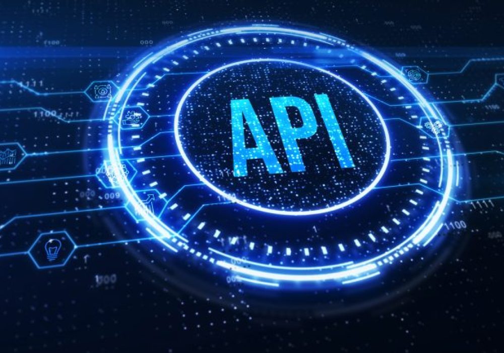 API - Application Programming Interface. Software development tool. Business, modern technology, internet and networking concept. 3d illustration