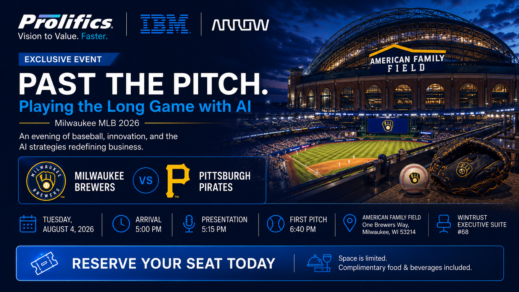 Transform Enterprise AI into Measurable Business Outcomes An Exclusive Executive Event Hosted by Prolifics, IBM & Arrow Electronics
