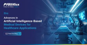 AI-based medical devices in healthcare — robotic surgical arms in a hospital operating room