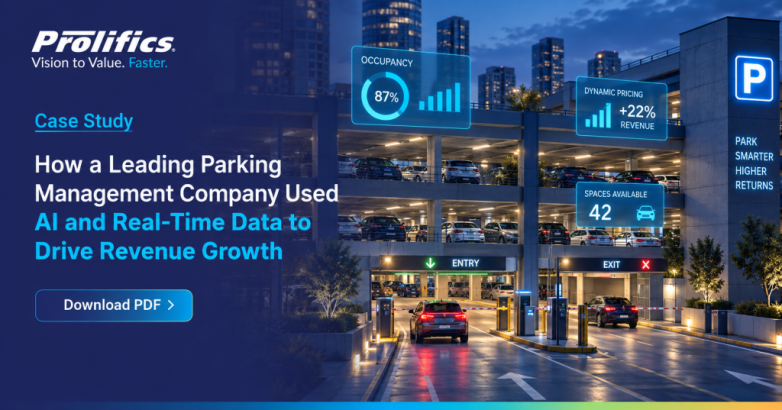 AI-powered parking revenue management dashboard showing real-time parking occupancy, dynamic pricing, connected parking locations, and revenue optimization analytics